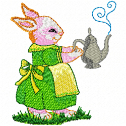 Rabbits Embroidery Design 6 Rabbits Embroidery Design 6